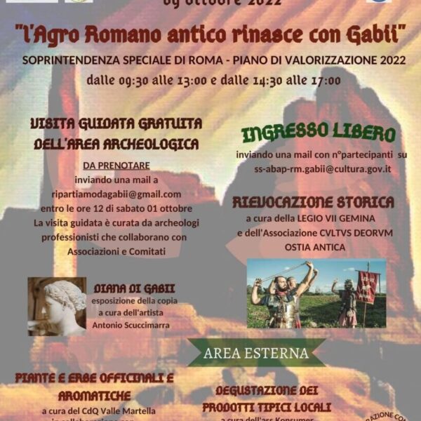 EVENTO ORGANIZZATO DAI COMITATI E AASOCIAZIONI L'AGRO ROMANO RINASCE GABII